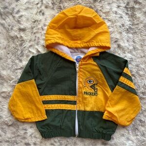 Vintage Green Bay Packers Windbreaker NFL Baby 18 Months Wisconsin Fan